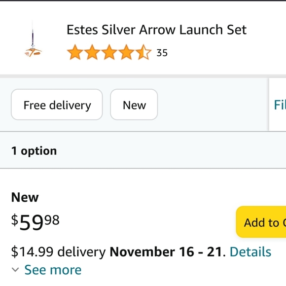 Estes Silver Arrow Launch rocket Set NWT - Picture 10 of 15